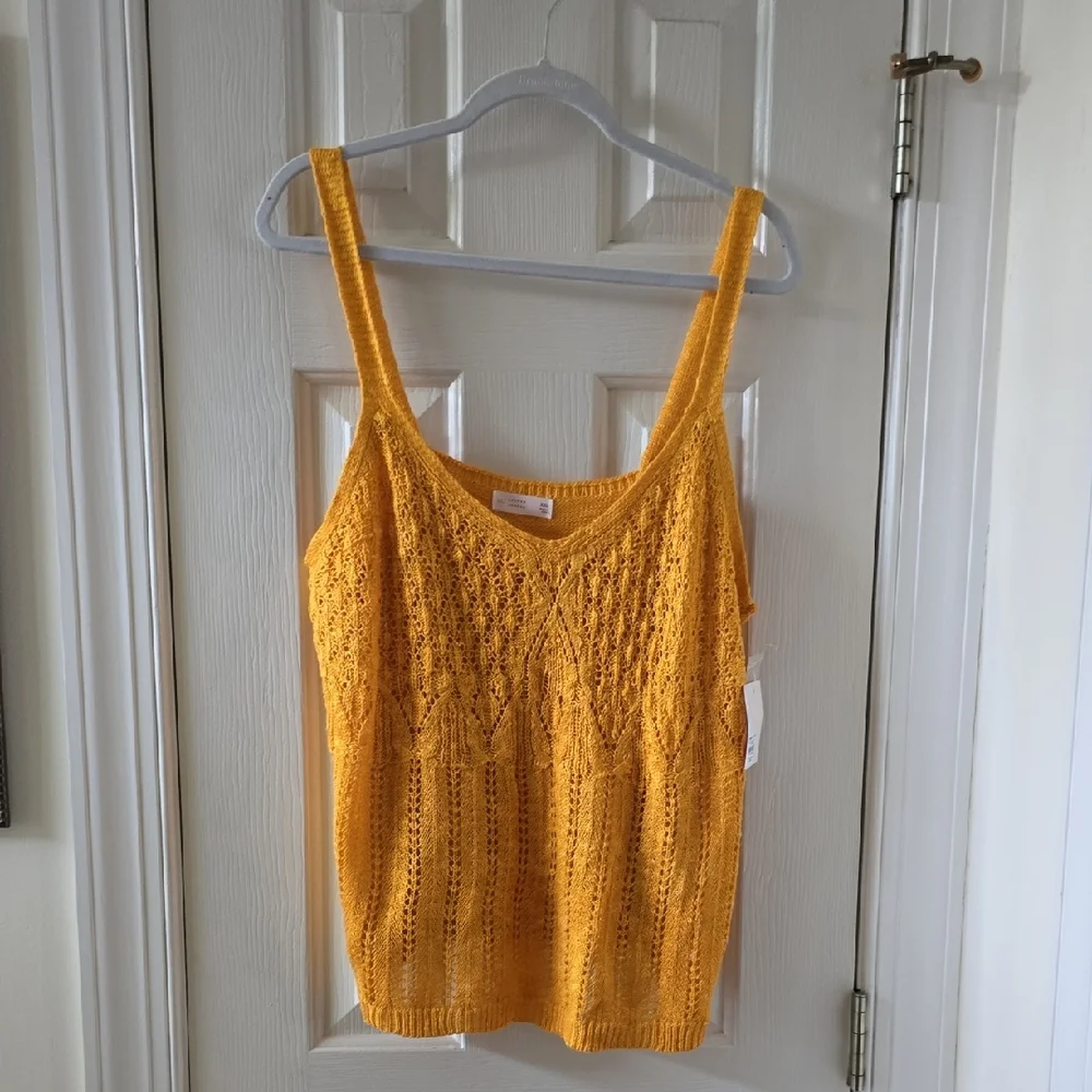 LC LAUREN CONRAD BRAND WOMEN'S PLUS SIZE SUMMER ORANGE V-NECK  TANK TOP SIZE XXL